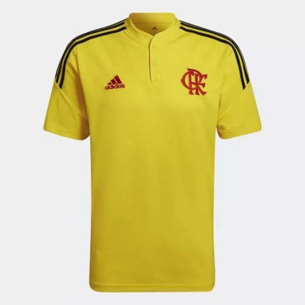 CAMISA POLO ADIDAS FLAMENGO HA5402 AMARELA