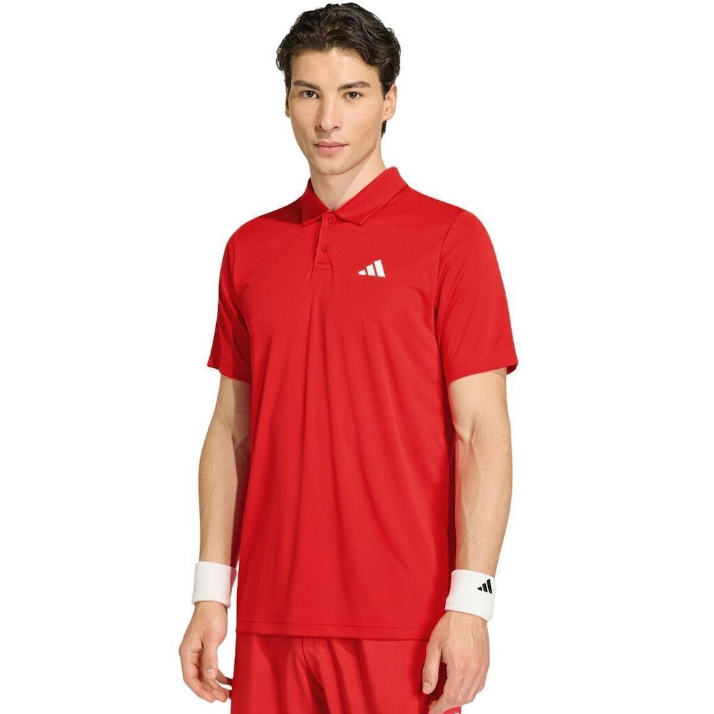 Camisa Polo Adidas Tênis Club Vermelha