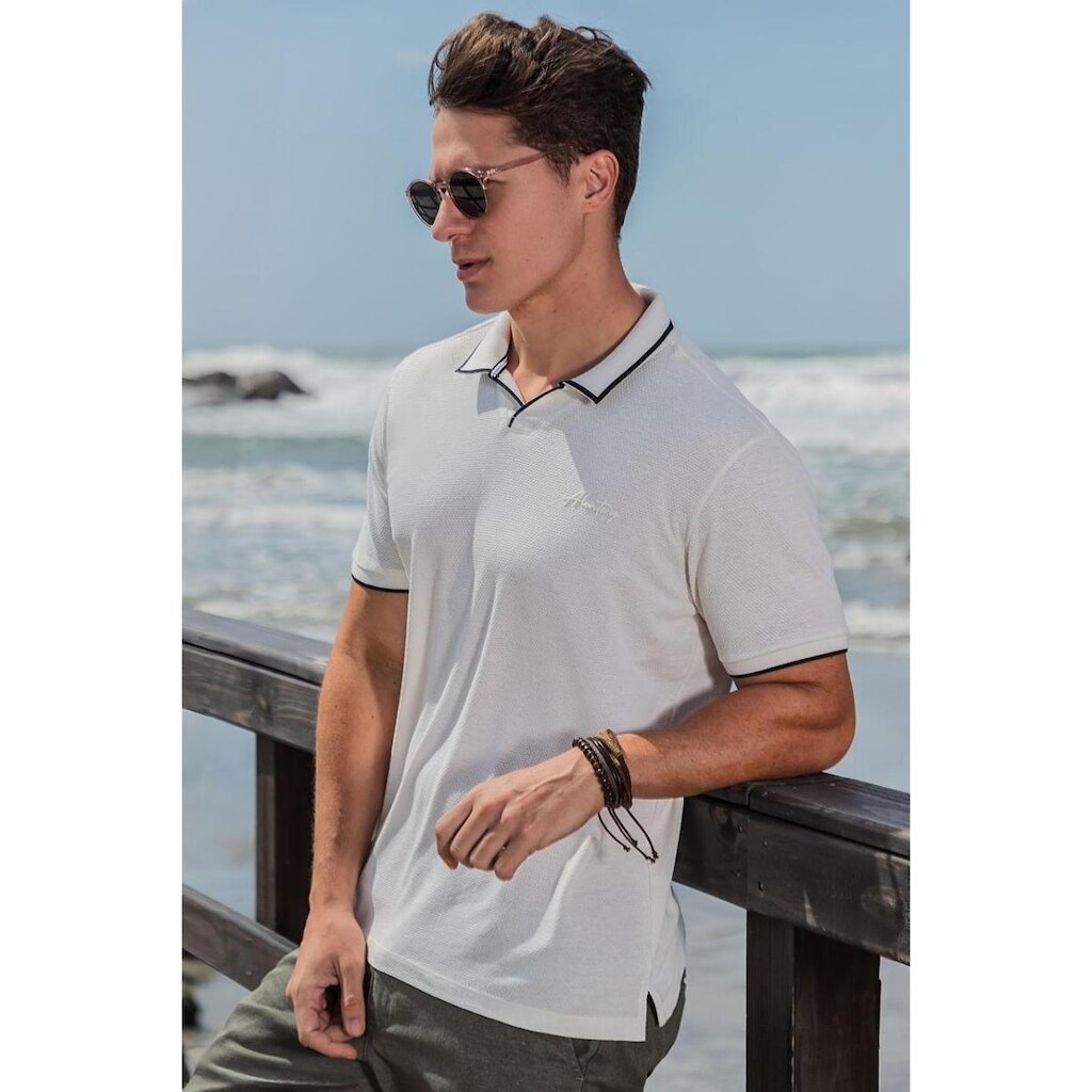 Camisa Polo Aleatory Dante Creme