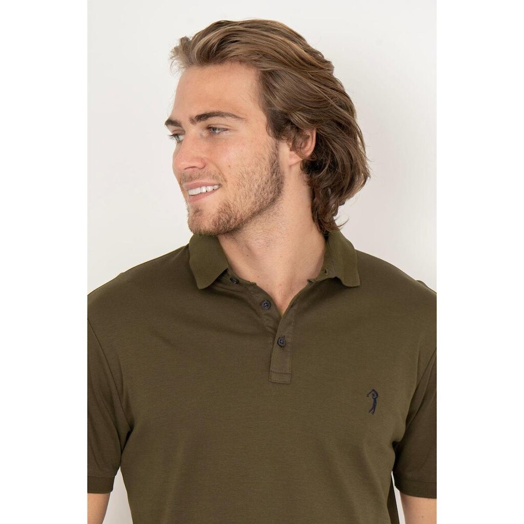 Camisa Polo Aleatory Lisa Algodão Pima Marrom
