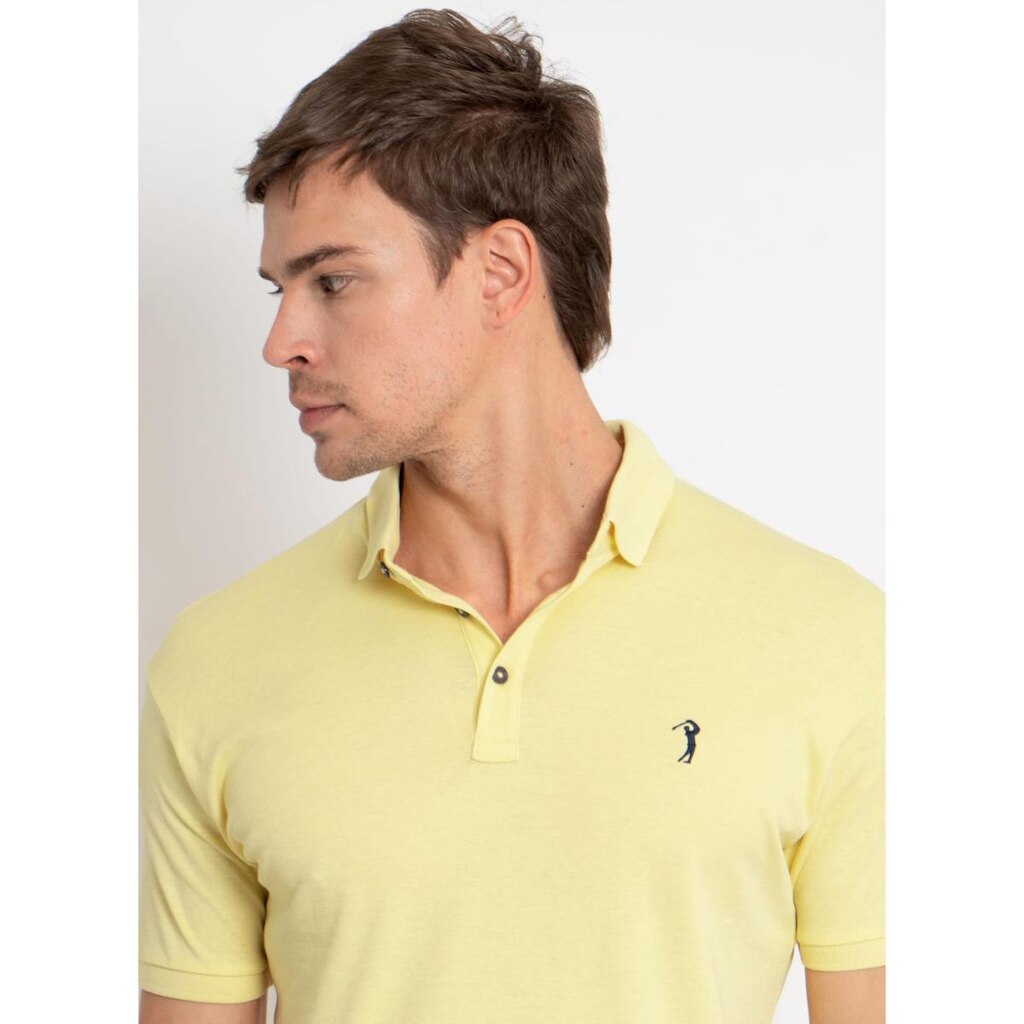 Camisa Polo Aleatory Lisa Algodão Pima Masculino
