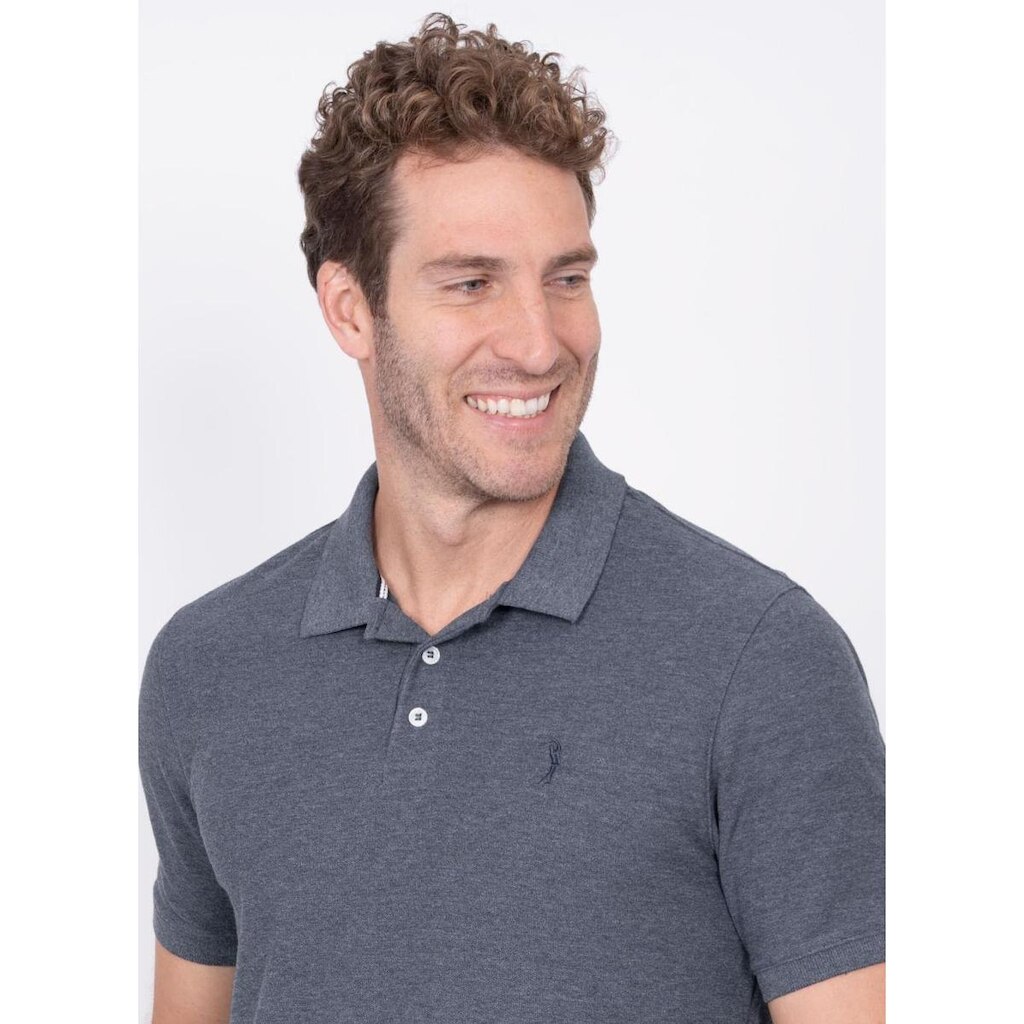 Camisa Polo Aleatory Piquet Light Marinho Mescla