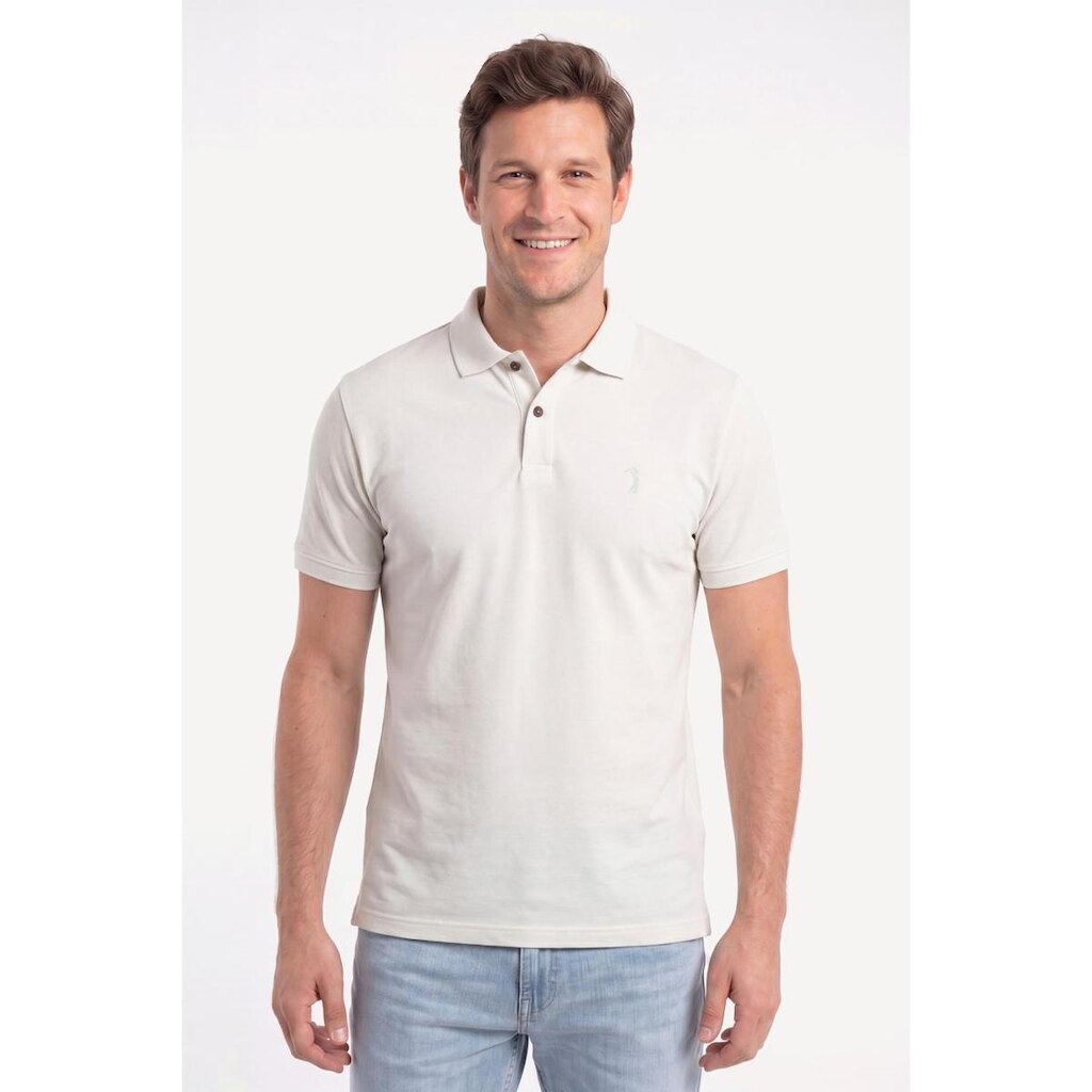Camisa Polo Aleatory Piquet Stretch Branca