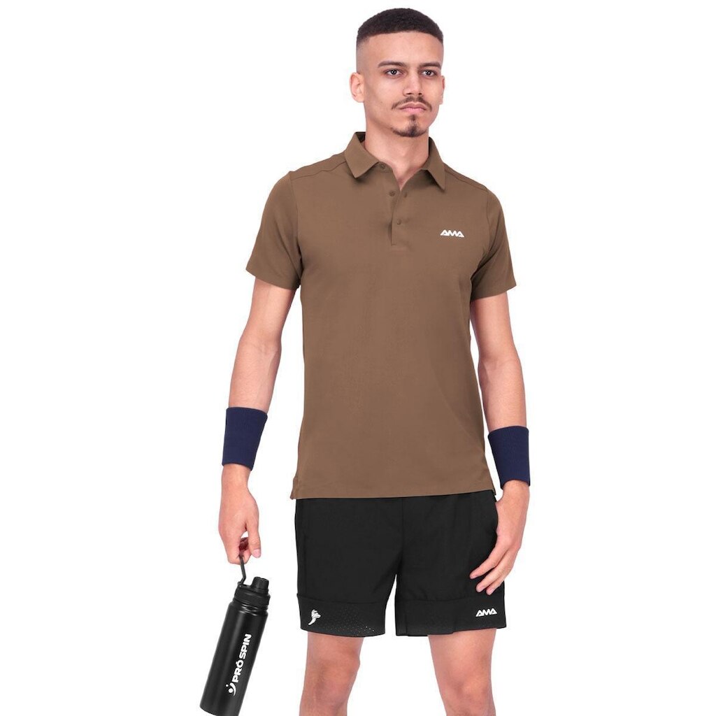 Camisa Polo Ama Sport Style Marrom