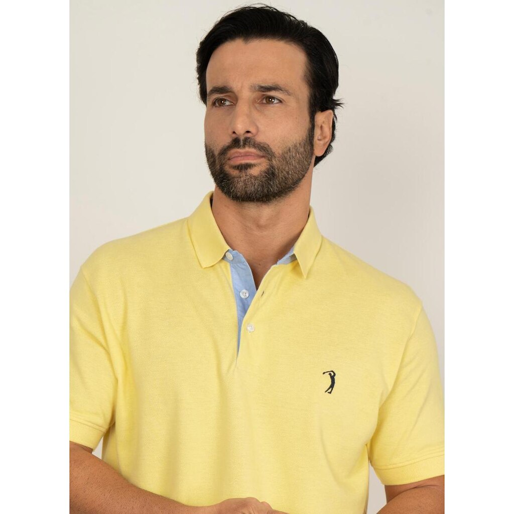 Camisa Polo Amarela Lisa Aleatory