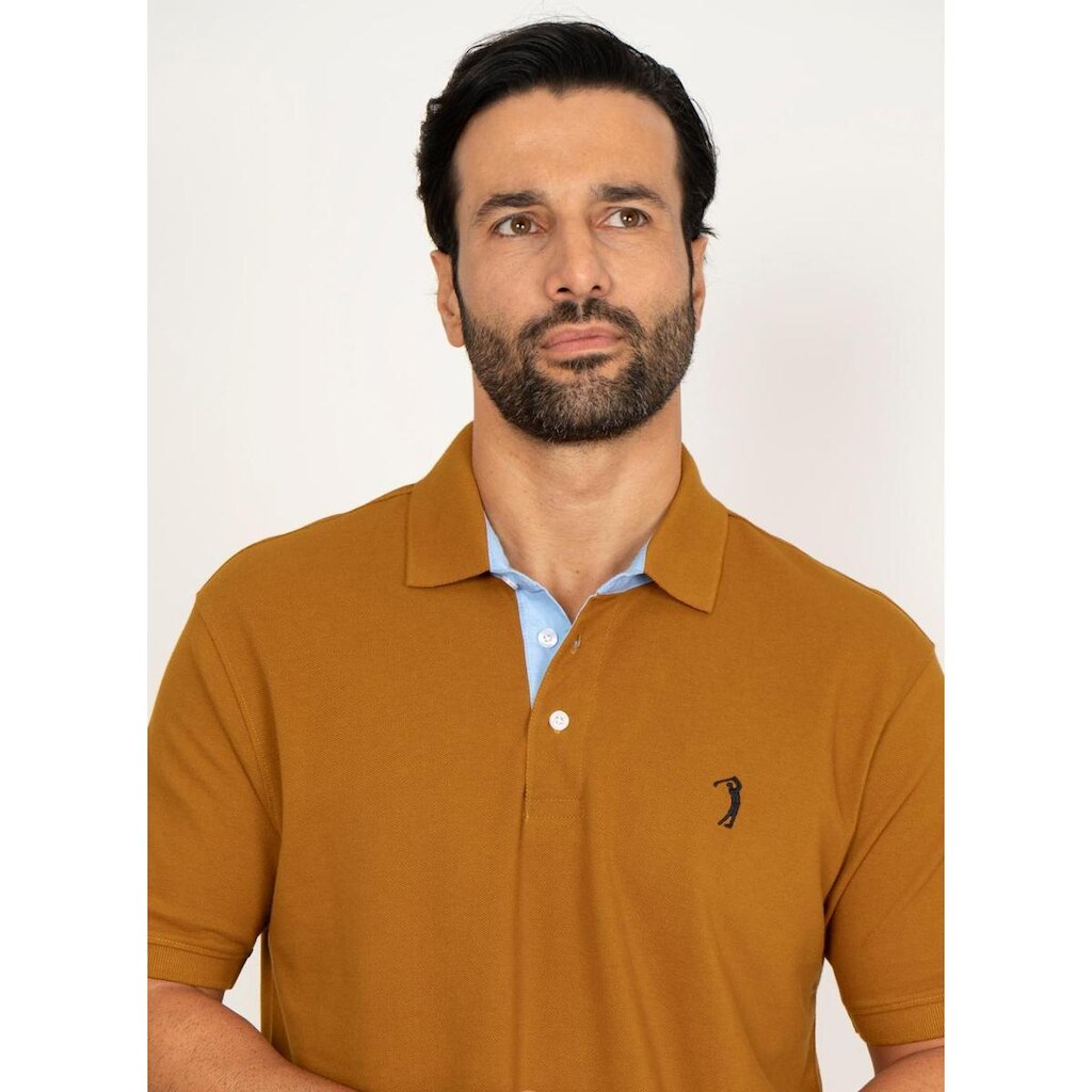 Camisa Polo Amarelo Escuro Lisa Aleatory