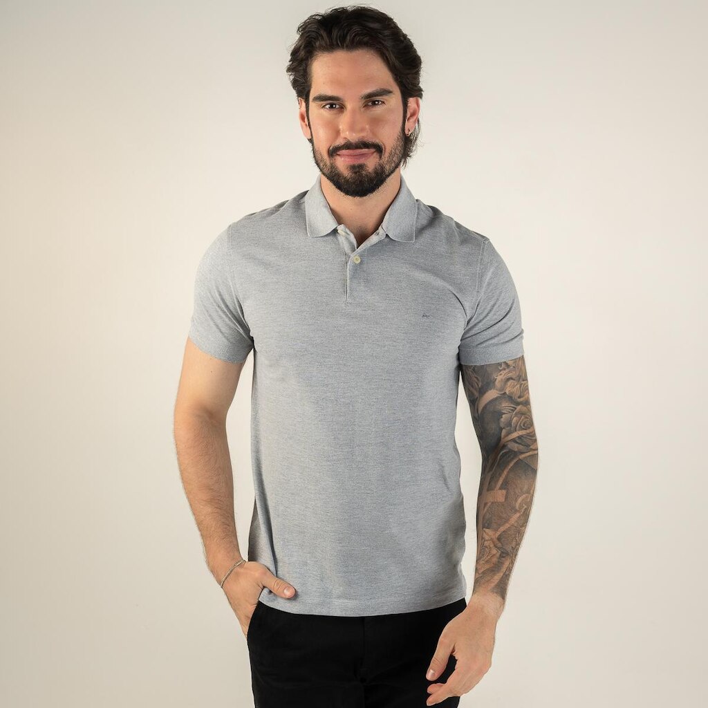 Camisa Polo Aramis Monocromática Cinza