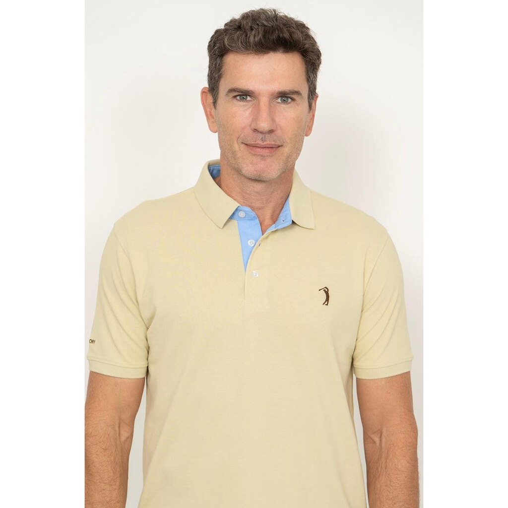 Camisa Polo Areia Lisa Aleatory