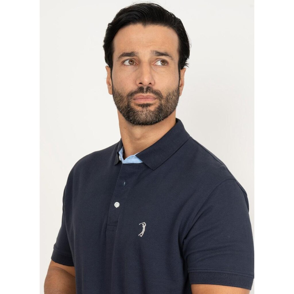 Camisa Polo Azul Marinho Lisa Aleatory