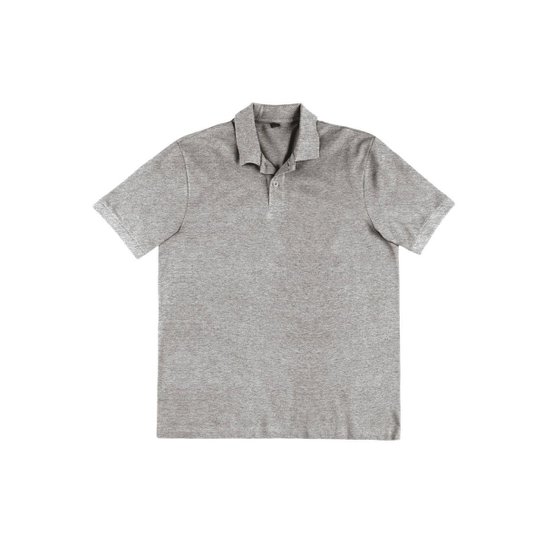 Camisa Polo Básica Em Malha Piquet Masculina - Cinza Menor preço em Camisa Polo Básica Em Malha Piquet Masculina - Cinza