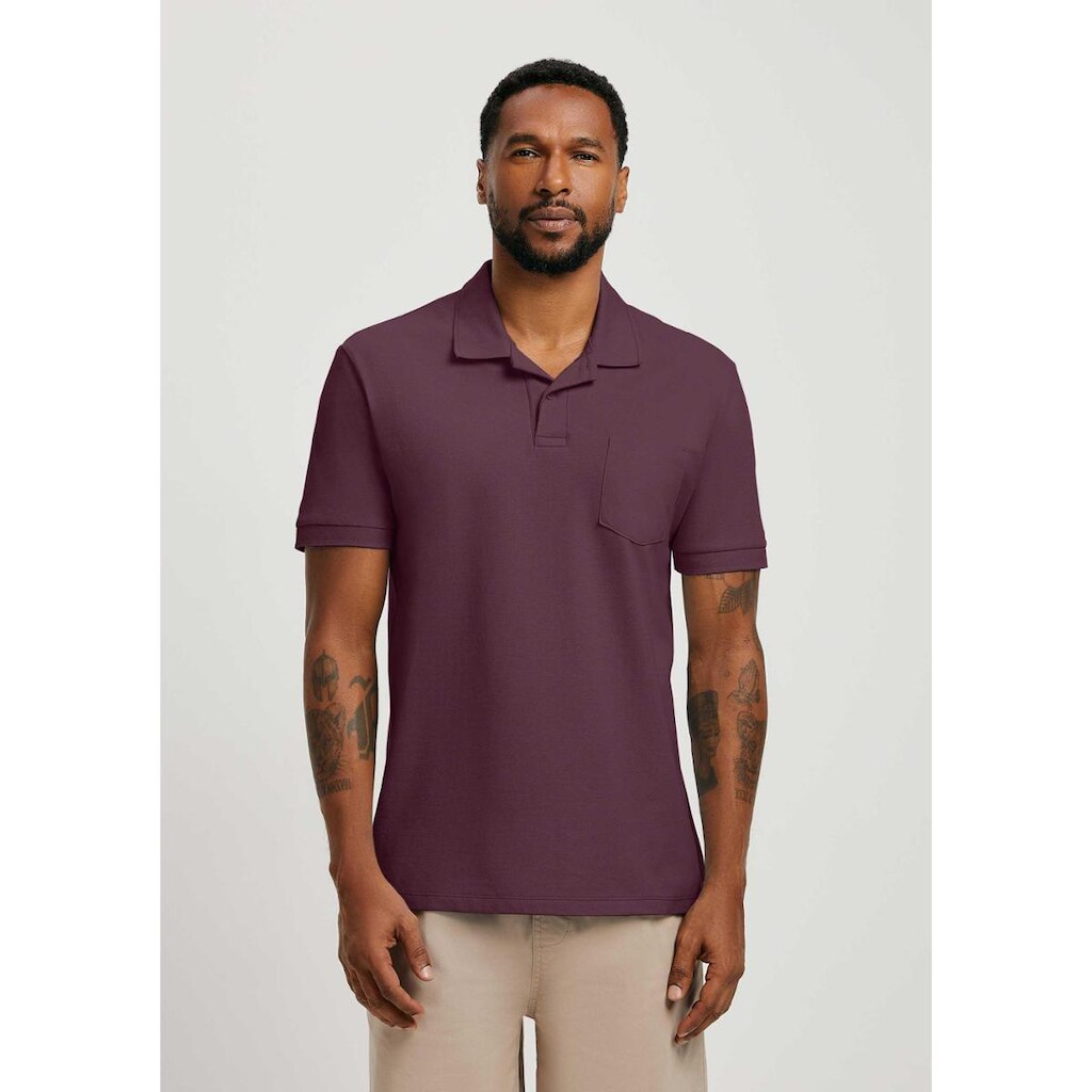 Camisa Polo Básica Masculina Em Piquet Com Bolso - Branco XG