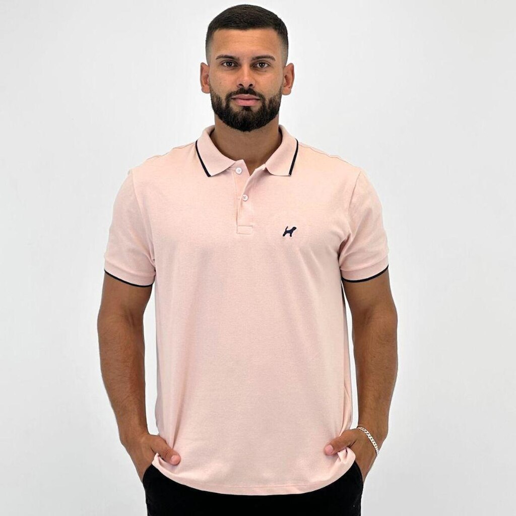 Camisa Polo Beagle Básica Manga Curta Masculina