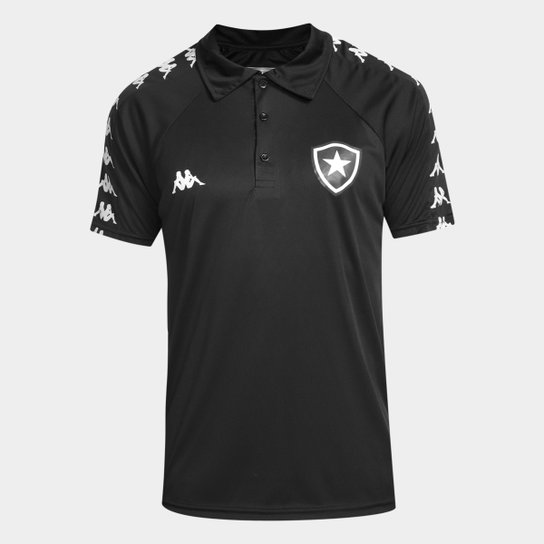 Camisa Polo Botafogo Viagem 19/20 Kappa Masculina - Preto Menor preço em Camisa Polo Botafogo Viagem 19/20 Kappa Masculina - Preto