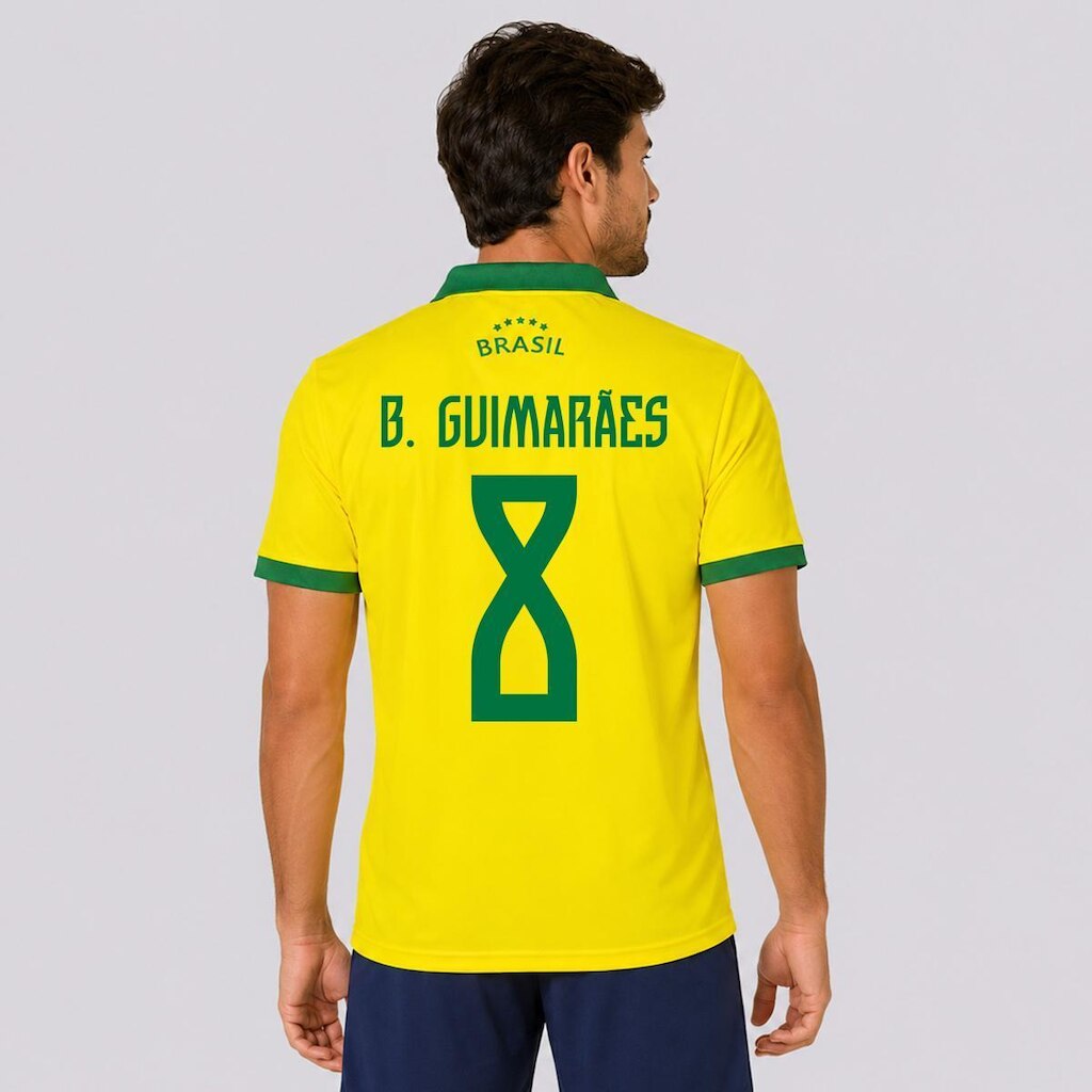 Camisa Polo Brasil Penta  Nº8  B. Guimarães