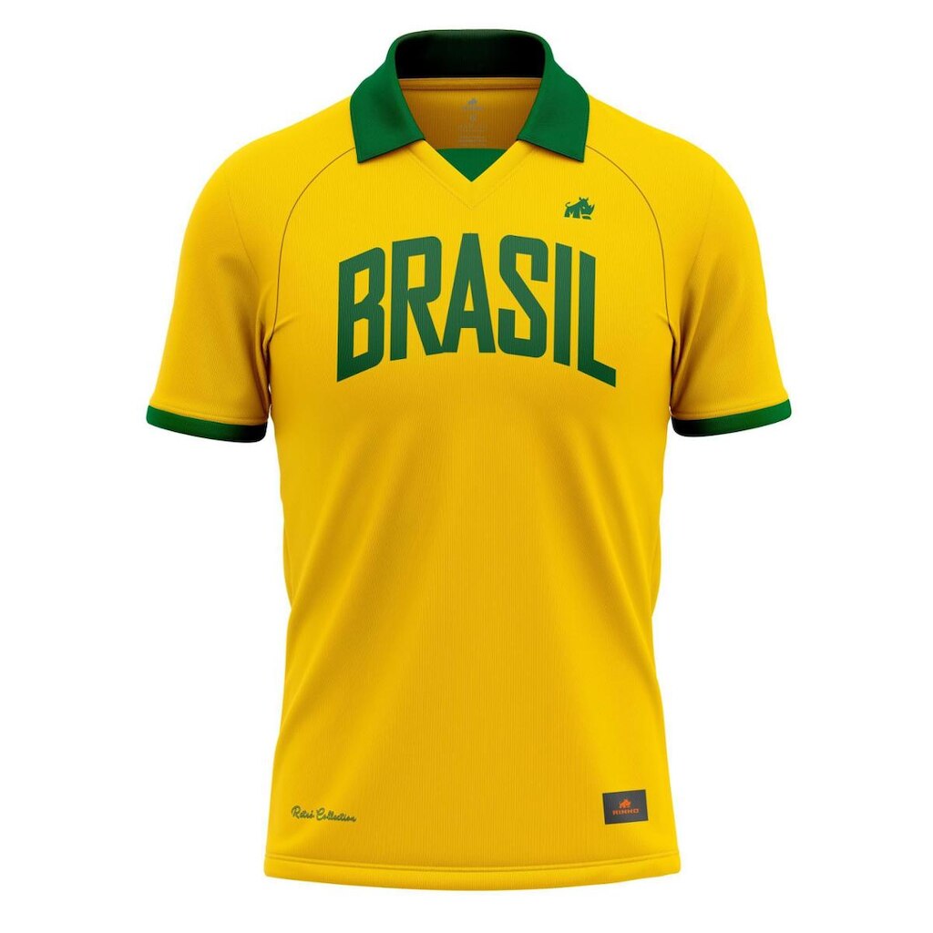 Camisa Polo Brasil Retrô Rinno Clássicos