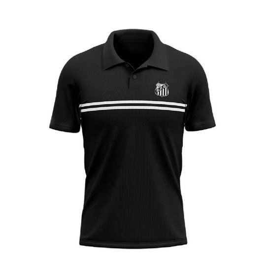 Camisa Polo Braziline Santos Secondary Masculino - Preto