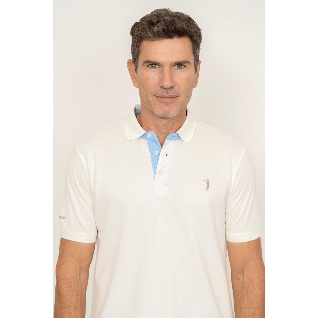 Camisa Polo Bright White Lisa Aleatory
