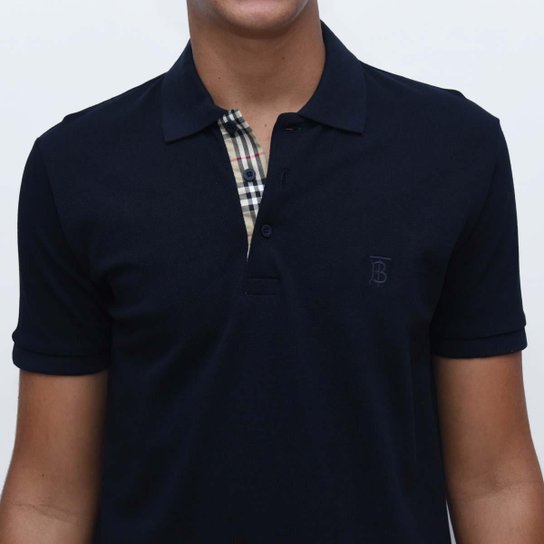 Camiseta Polo Polo Burberry Azul Marinho Camisa Polo Azul Marinho