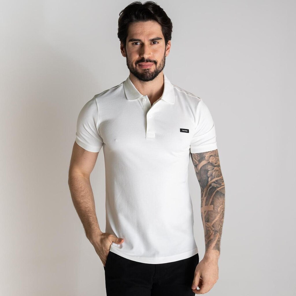 Camisa Polo Calvin Klein Branca