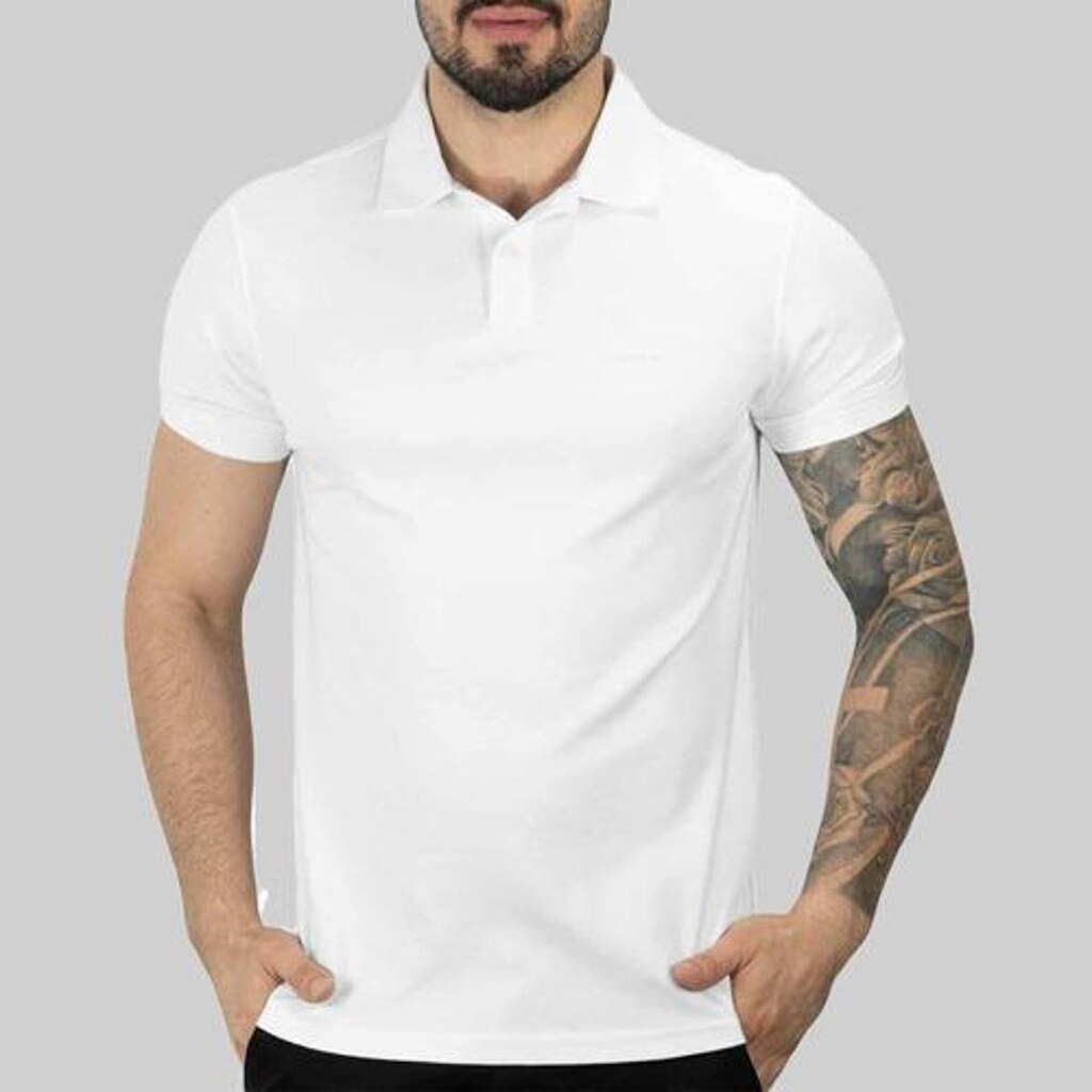Camisa Polo Calvin Klein Liquid Touch Branca
