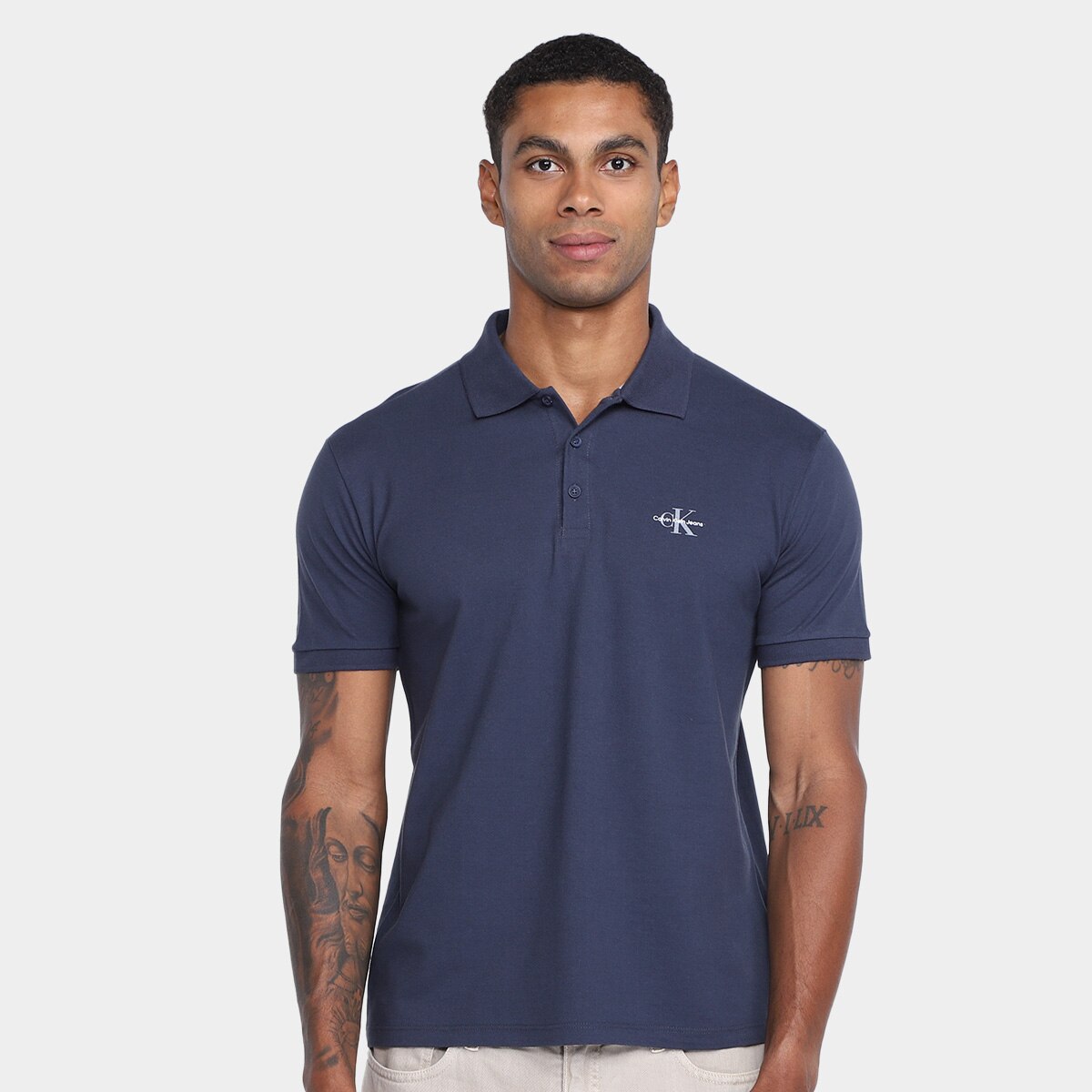 Camisa Polo Calvin Klein Logo Masculina Menor preço em Camisa Polo Calvin Klein Logo Masculina