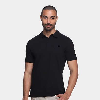 Camisa Polo Calvin Klein Slim Em Piquet Masculina - Masculino
