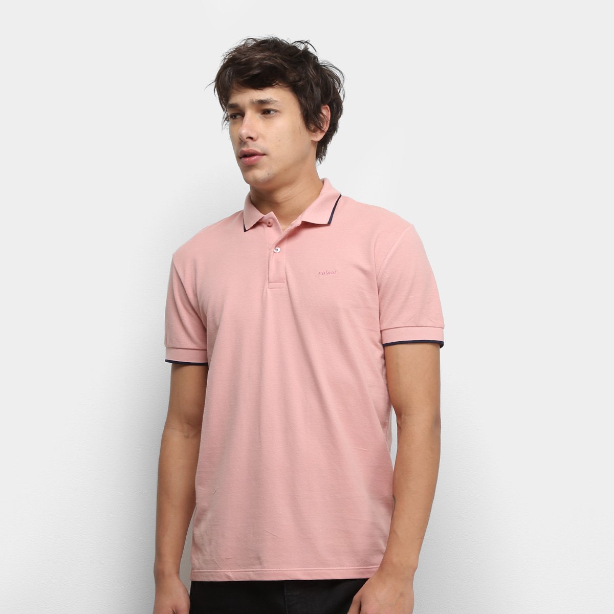 Camisa polo colcci rosa Clearance