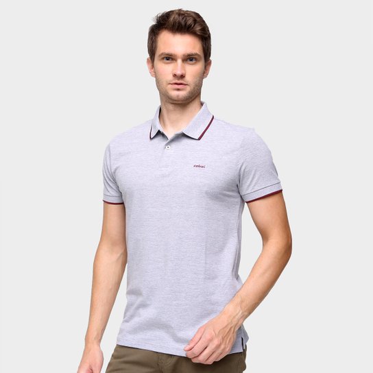 Camisa Polo Colcci Lisa Masculina - Mescla Menor preço em Camisa Polo Colcci Lisa Masculina - Mescla