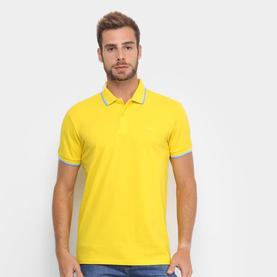 Camisa Polo Colcci Manga Curta Masculina Amarelo Netshoes