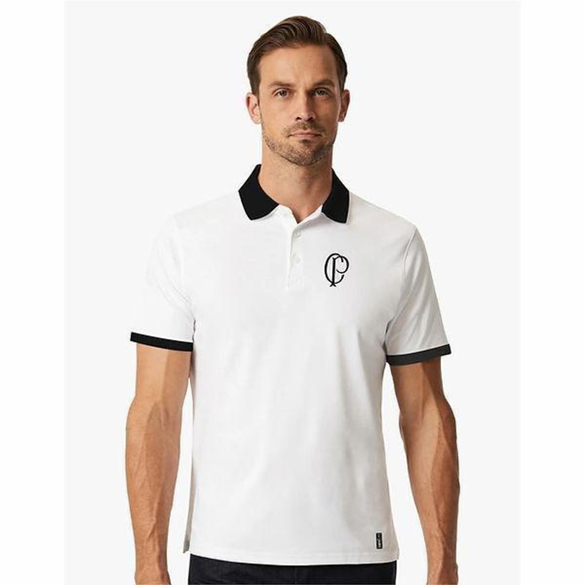 Camisa Pólo Comemorativa 1913 Corinthians Retrô Masculina Menor preço em Camisa Pólo Comemorativa 1913 Corinthians Retrô Masculina