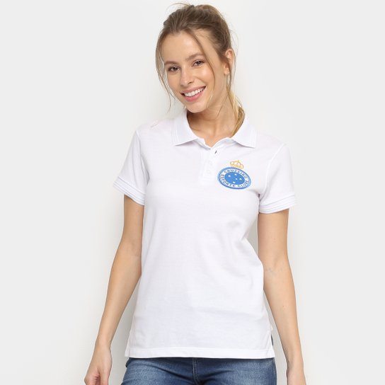 Camisa Polo Cruzeiro Hat Trick Feminina - Branco é ruim? Camisa Polo Cruzeiro Hat Trick Feminina - Branco é boa?