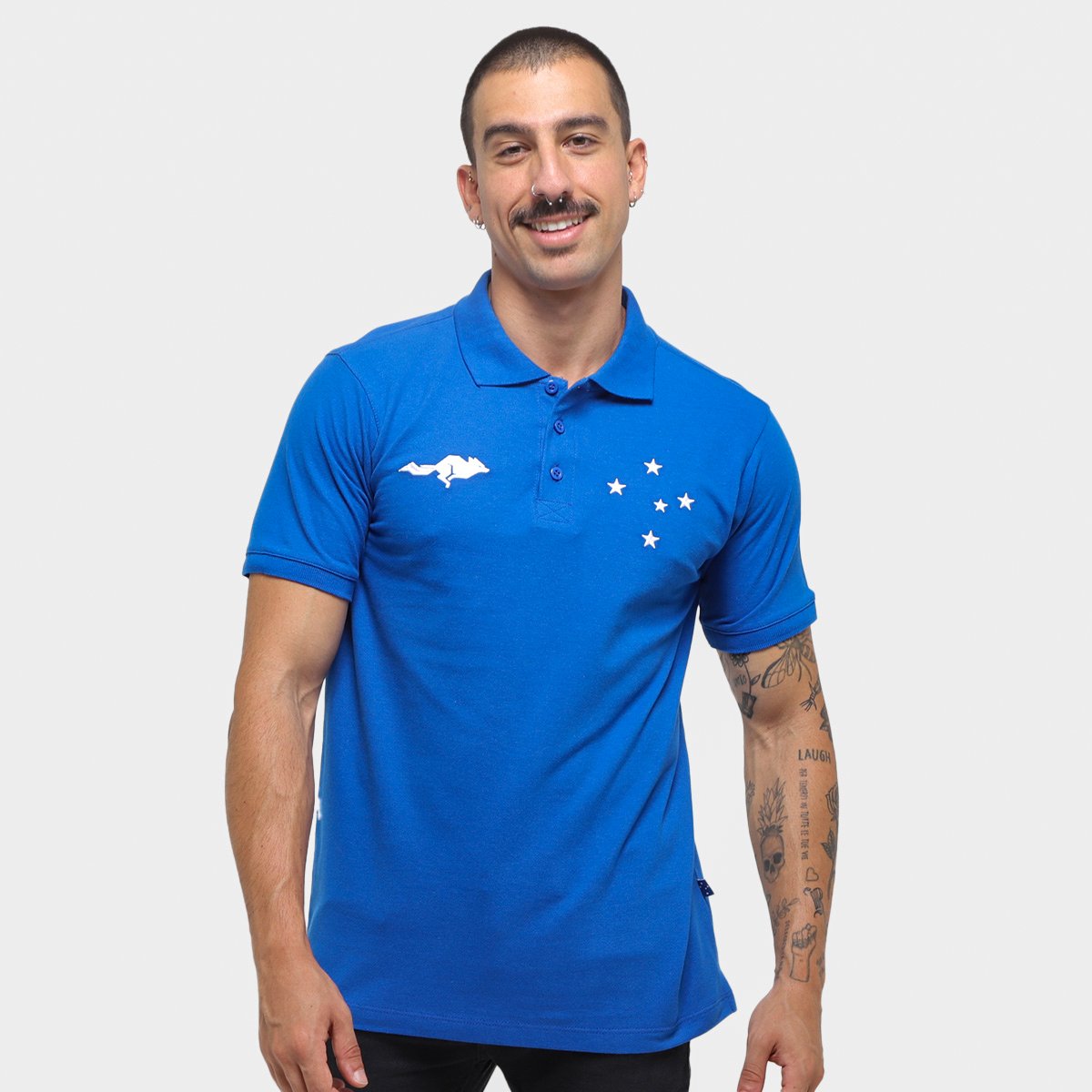 Camisa Polo Cruzeiro Masculina Menor preço em Camisa Polo Cruzeiro Masculina