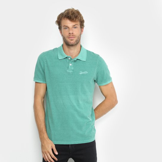 Camisa Polo Derek Ho Lavanderia Dkho Piquet Básica Masculina - Verde escuro Menor preço em Camisa Polo Derek Ho Lavanderia Dkho Piquet Básica Masculina - Verde escuro
