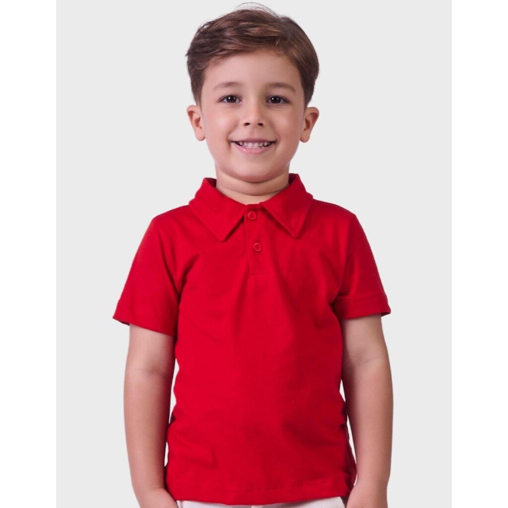 Camisa Polo Elegante Moda Verão Estilo Meia Malha Conforto Para Dia A Dia Menino 1 a 10