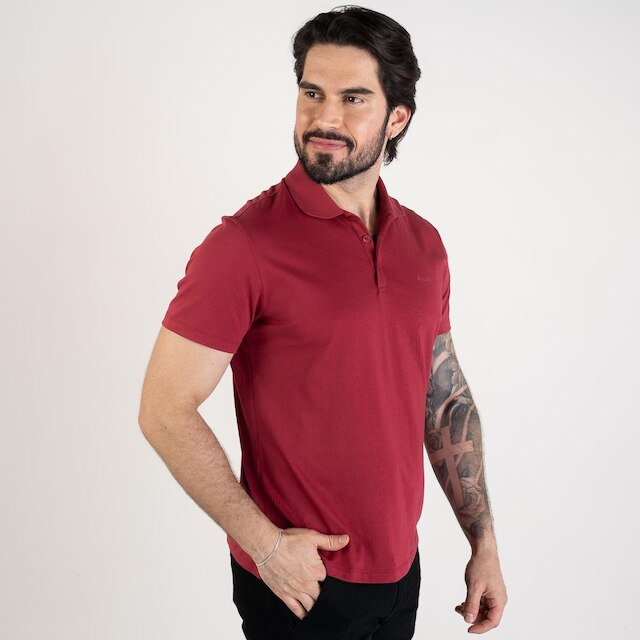 Camisa Polo Ellus Algodão Pima Mirror Vermelha