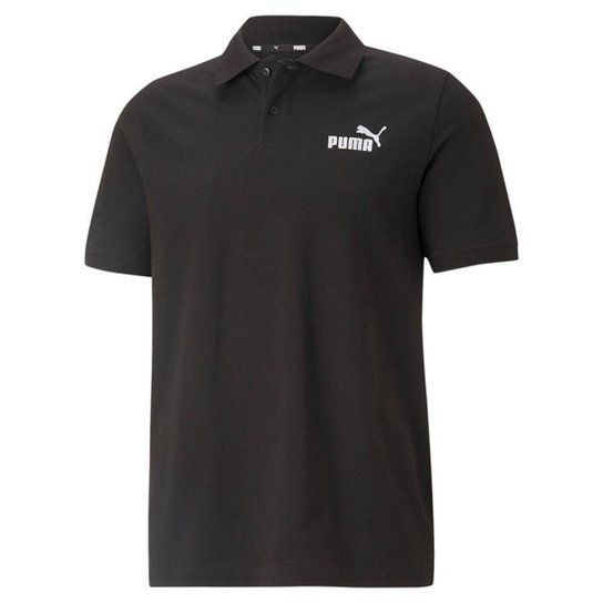 Camisa Polo Essentials Pique Puma Masculina - Preto Menor preço em Camisa Polo Essentials Pique Puma Masculina - Preto