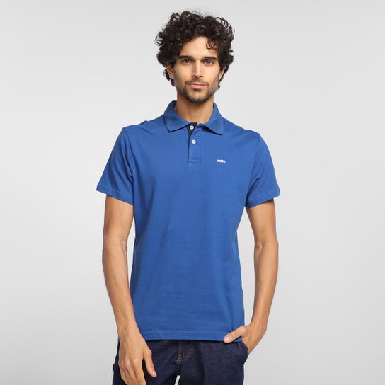 Camisa Polo Fatal Fashion Básica Masculina - Azul Escuro Menor preço em Camisa Polo Fatal Fashion Básica Masculina - Azul Escuro