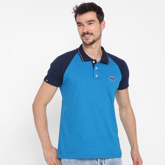 Menor preço em Camisa Polo Fatal Lisa Masculina - Azul Petróleo