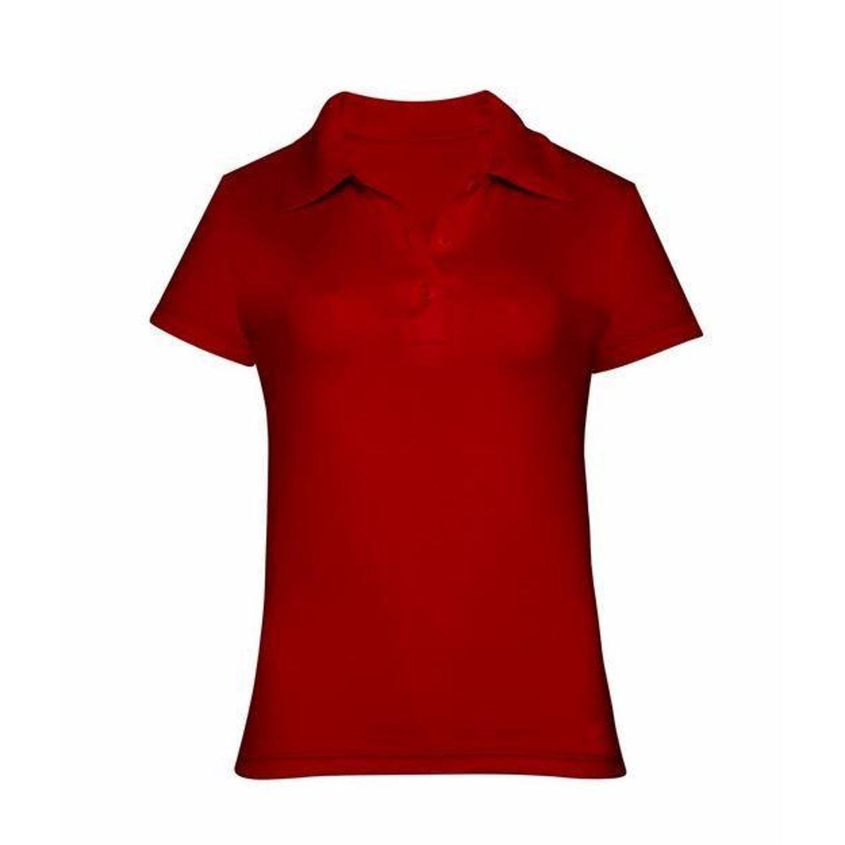Camisa Polo Feminina Baby Look Piquet Poliéster cor:;Tamanho:GG