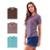 Camisa Polo Feminina Manga Curta Piquet Dia a Dia Kit 4 - Rosa+Marrom