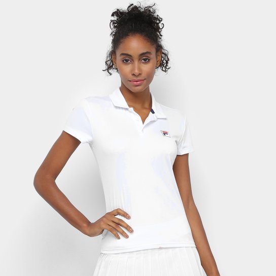Camisa Polo Fila Detail Feminina Branco Netshoes