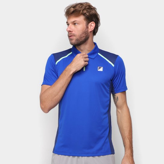 Camisa Polo Fila Fusion Plaid Masculina Azul Royal Netshoes