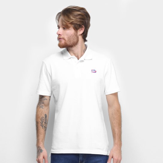 Camisa Polo Fila Overpass Masculina - Branco Menor preço em Camisa Polo Fila Overpass Masculina - Branco
