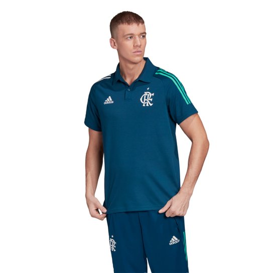 Camisa Polo Flamengo 20/21 Adidas Masculina - Azul Menor preço em Camisa Polo Flamengo 20/21 Adidas Masculina - Azul