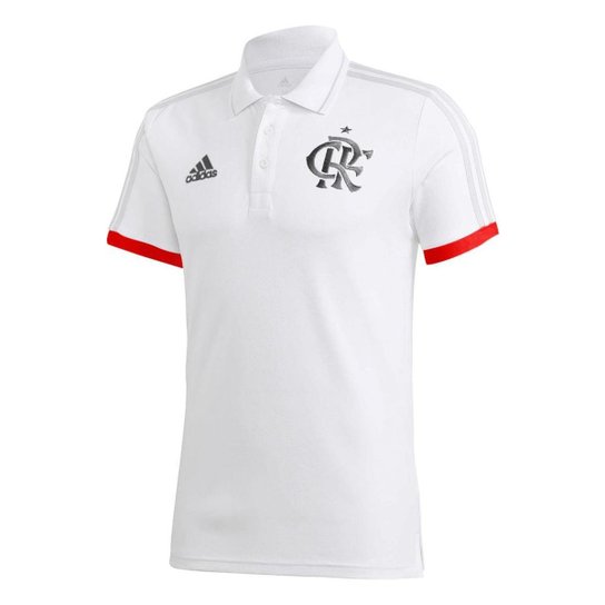 Camisa Polo Flamengo 3S Treino Branca Adidas 2021 2G - Branco Menor preço em Camisa Polo Flamengo 3S Treino Branca Adidas 2021 2G - Branco