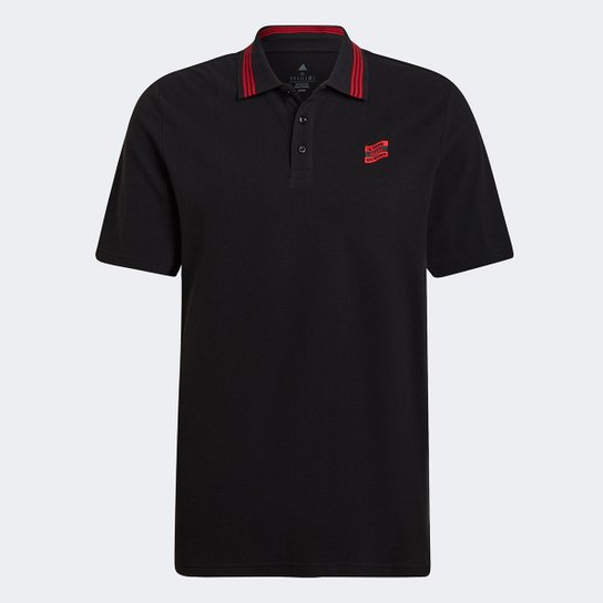 Camisa Polo Flamengo Adidas DNA Masculina - Preto Menor preço em Camisa Polo Flamengo Adidas DNA Masculina - Preto