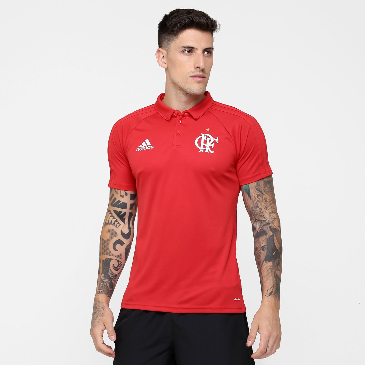Camisa Polo Flamengo Adidas Viagem Masculina Vermelho Netshoes