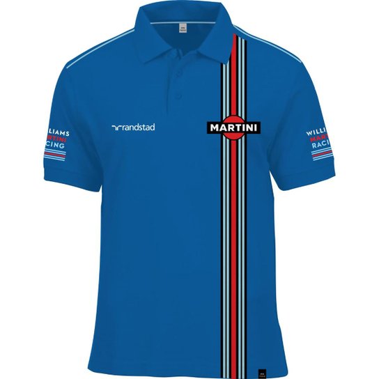 Camisa Polo Fórmula Retrô Williams 2014 - Azul Menor preço em Camisa Polo Fórmula Retrô Williams 2014 - Azul