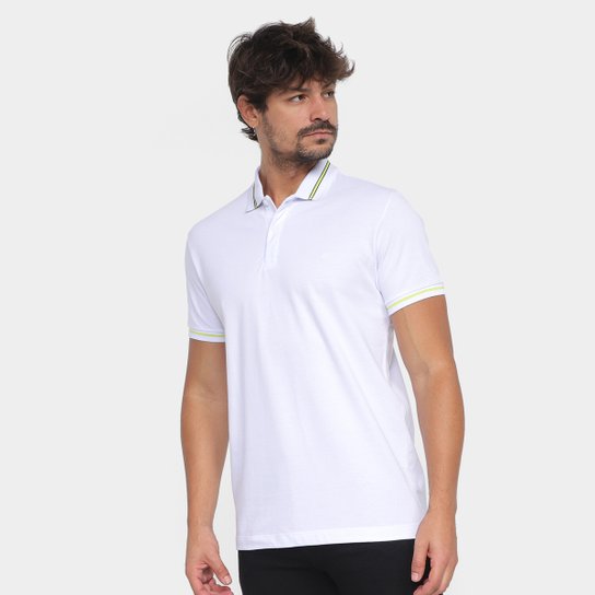 Camisa Polo Forum Básica Masculina - Branco Menor preço em Camisa Polo Forum Básica Masculina - Branco