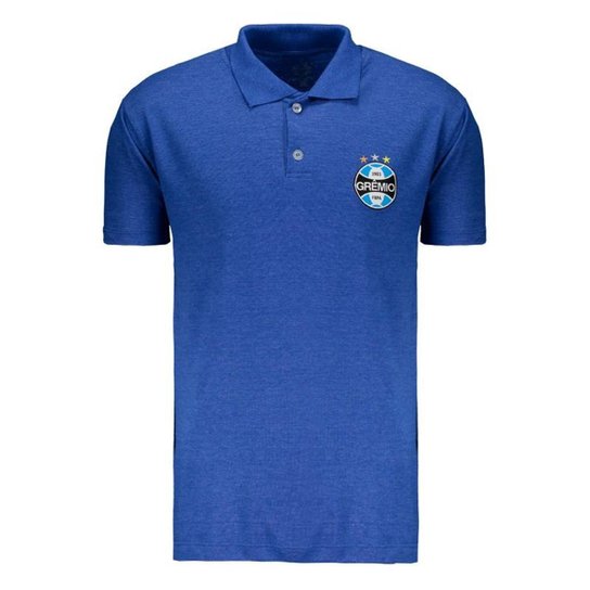 Camisa Polo Grêmio Masculina - Azul Menor preço em Camisa Polo Grêmio Masculina - Azul